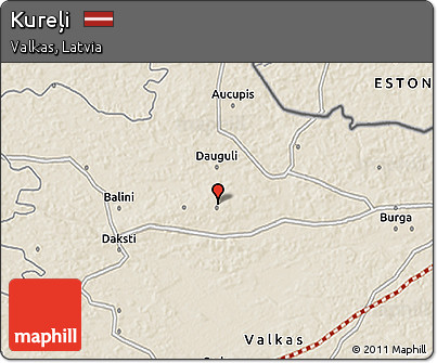 Shaded Relief 3D Map of Kureļi