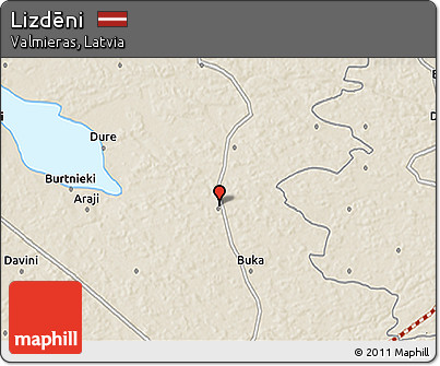 Shaded Relief 3D Map of Lizdēni