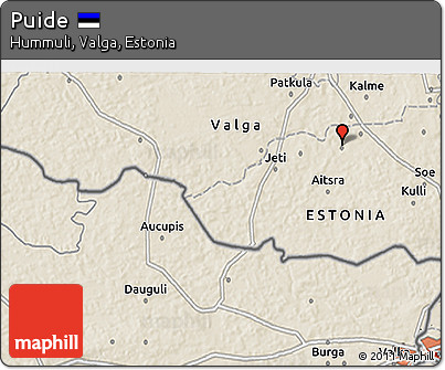 Shaded Relief 3D Map of Puide