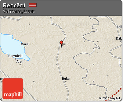 Shaded Relief 3D Map of Rencēni