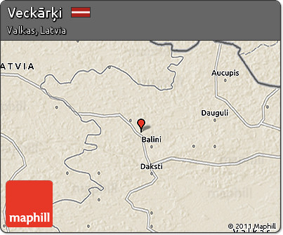 Shaded Relief 3D Map of Veckārķi