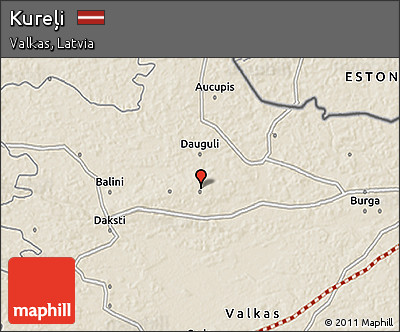 Shaded Relief 3D Map of Kureļi
