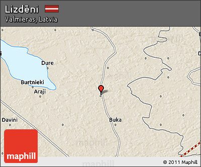 Shaded Relief 3D Map of Lizdēni