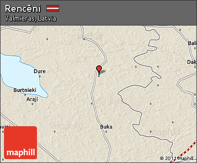 Shaded Relief 3D Map of Rencēni