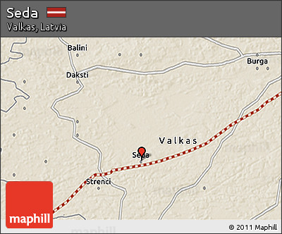Shaded Relief 3D Map of Seda