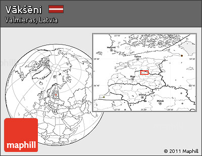 Blank Location Map of Vākšēni