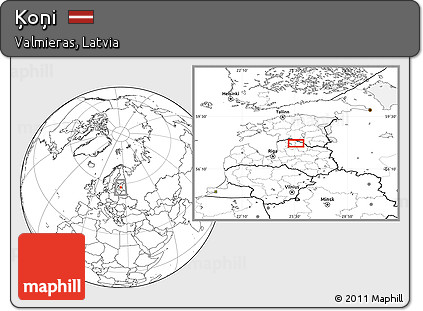 Blank Location Map of Ķoņi