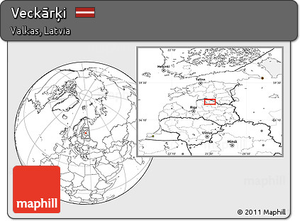 Blank Location Map of Veckārķi