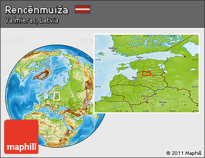 Physical Location Map of Rencēnmuiža