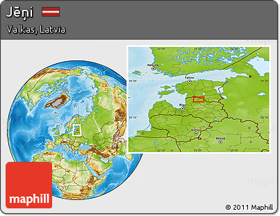 Physical Location Map of Jēņi