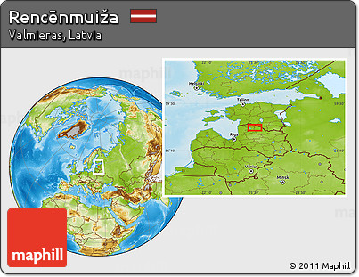 Physical Location Map of Rencēnmuiža