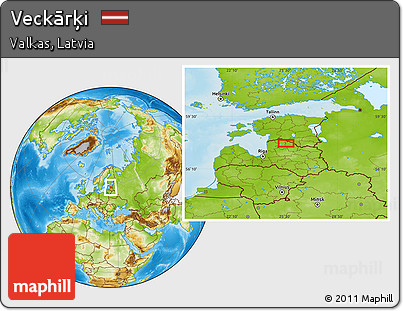Physical Location Map of Veckārķi
