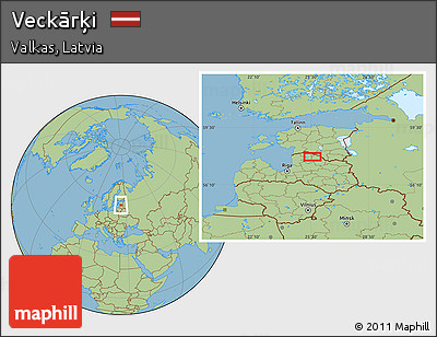 Savanna Style Location Map of Veckārķi
