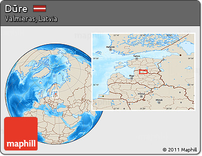 Shaded Relief Location Map of Dūre