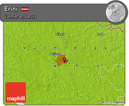 Physical Map of Eriņi