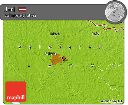 Physical Map of Jeri