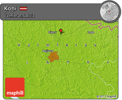 Physical Map of Ķoņi