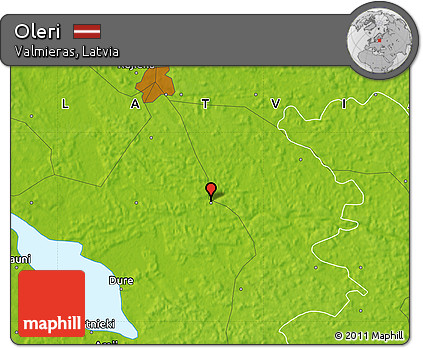 Physical Map of Oleri