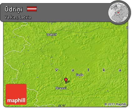 Physical Map of Ūdriņi
