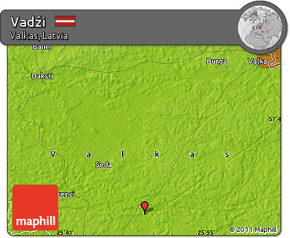Physical Map of Vadži