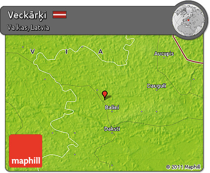 Physical Map of Veckārķi