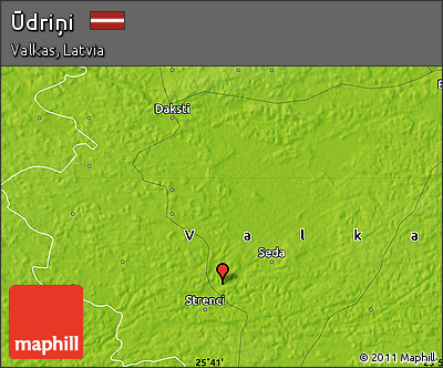 Physical Map of Ūdriņi