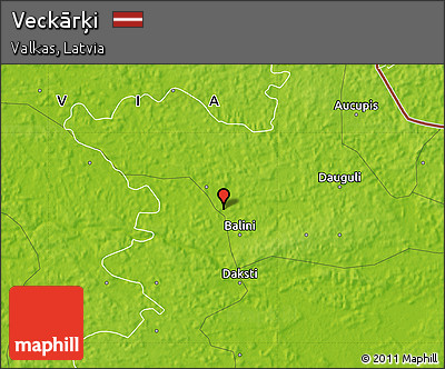 Physical Map of Veckārķi