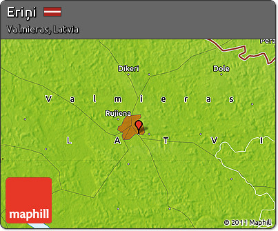 Physical Map of Eriņi