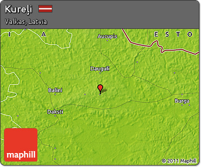 Physical Map of Kureļi