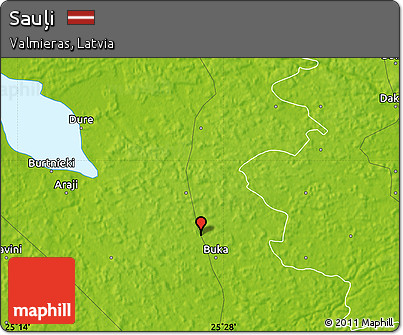 Physical Map of Sauļi