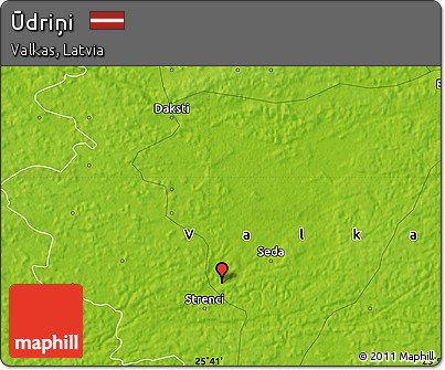 Physical Map of Ūdriņi
