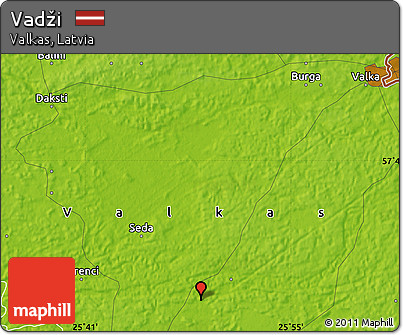 Physical Map of Vadži