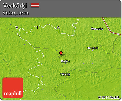 Physical Map of Veckārķi