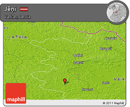 Physical Panoramic Map of Jēņi