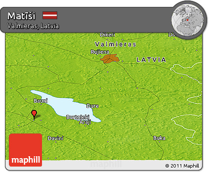 Physical Panoramic Map of Matīši