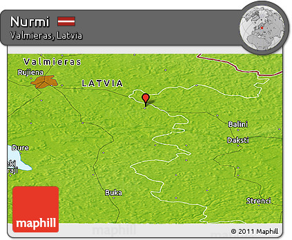 Physical Panoramic Map of Nurmi