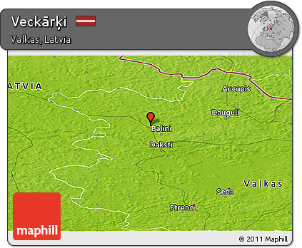 Physical Panoramic Map of Veckārķi