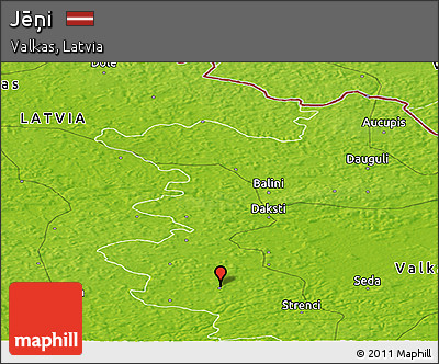 Physical Panoramic Map of Jēņi