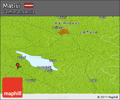 Physical Panoramic Map of Matīši