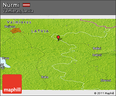Physical Panoramic Map of Nurmi