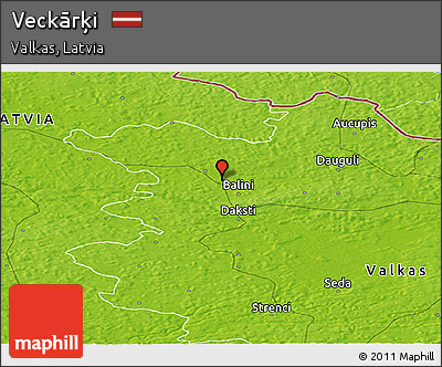 Physical Panoramic Map of Veckārķi