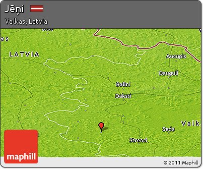 Physical Panoramic Map of Jēņi