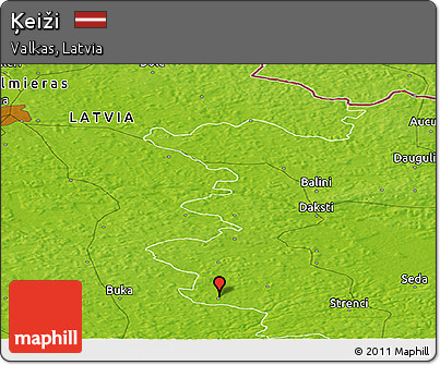 Physical Panoramic Map of Ķeiži
