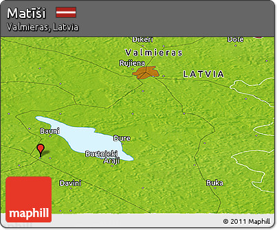 Physical Panoramic Map of Matīši