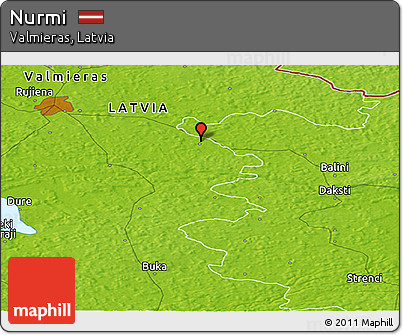 Physical Panoramic Map of Nurmi