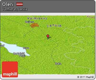 Physical Panoramic Map of Oleri