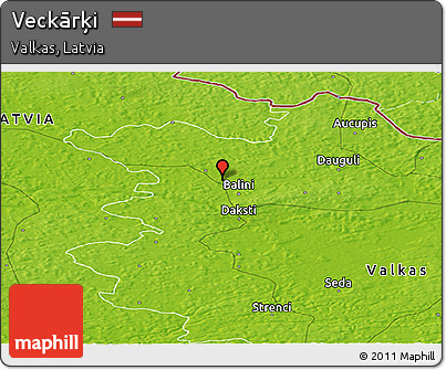 Physical Panoramic Map of Veckārķi