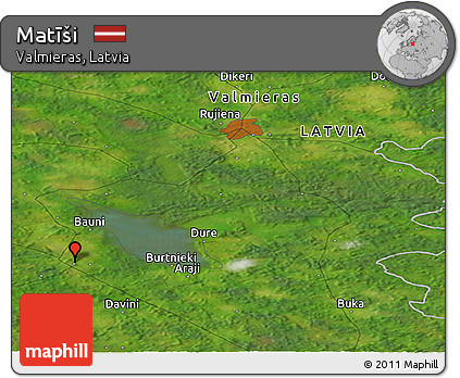 Satellite Panoramic Map of Matīši