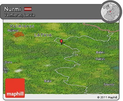 Satellite Panoramic Map of Nurmi