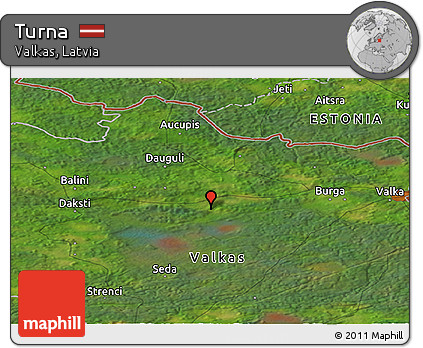 Satellite Panoramic Map of Turna